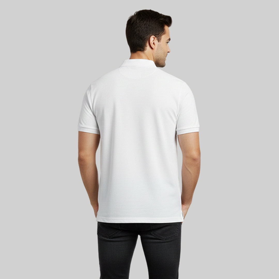 Men Premium Solid Regular Fit Polo T-shirt