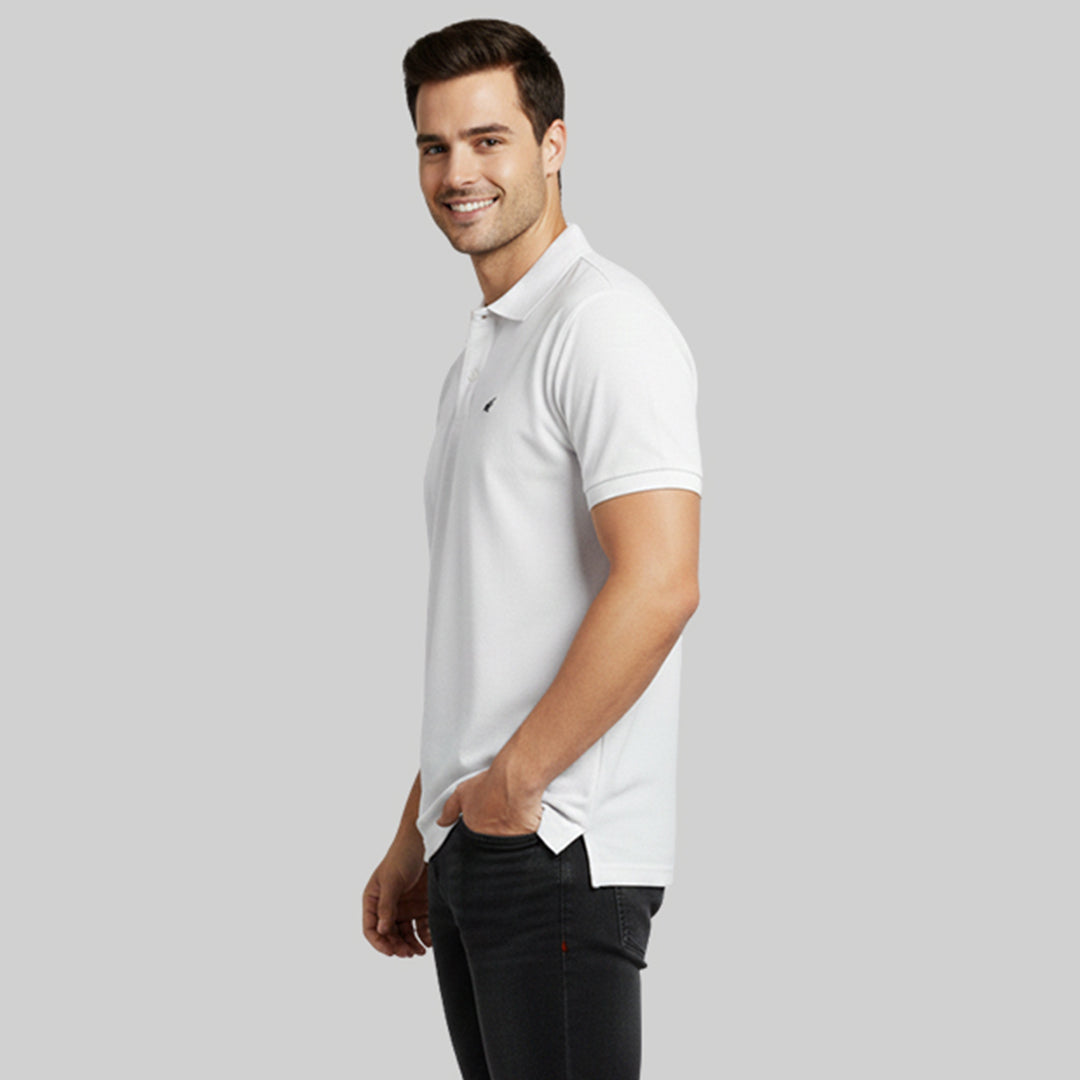 Men Premium Solid Regular Fit Polo T-shirt