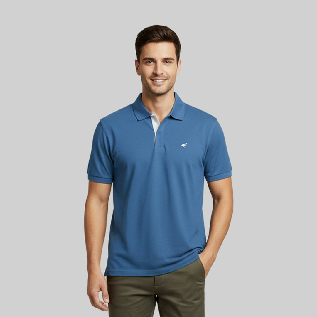 Men Premium Solid Regular Fit Polo T-shirt