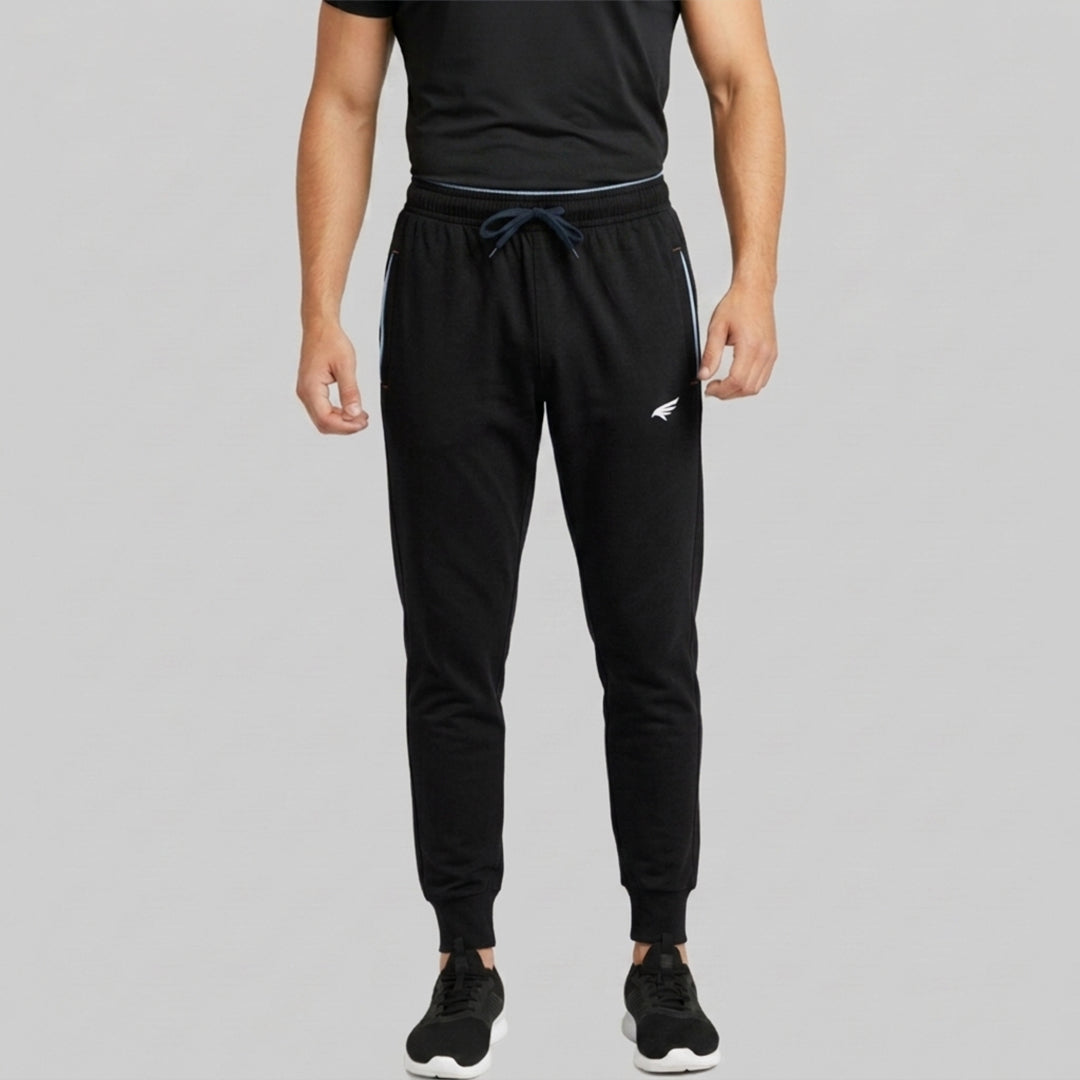 Men Solid Regular Fit Cotton Rich Jogger
