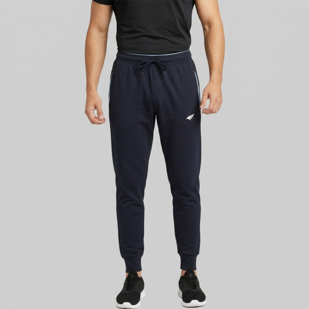 Men Solid Regular Fit Cotton Rich Jogger