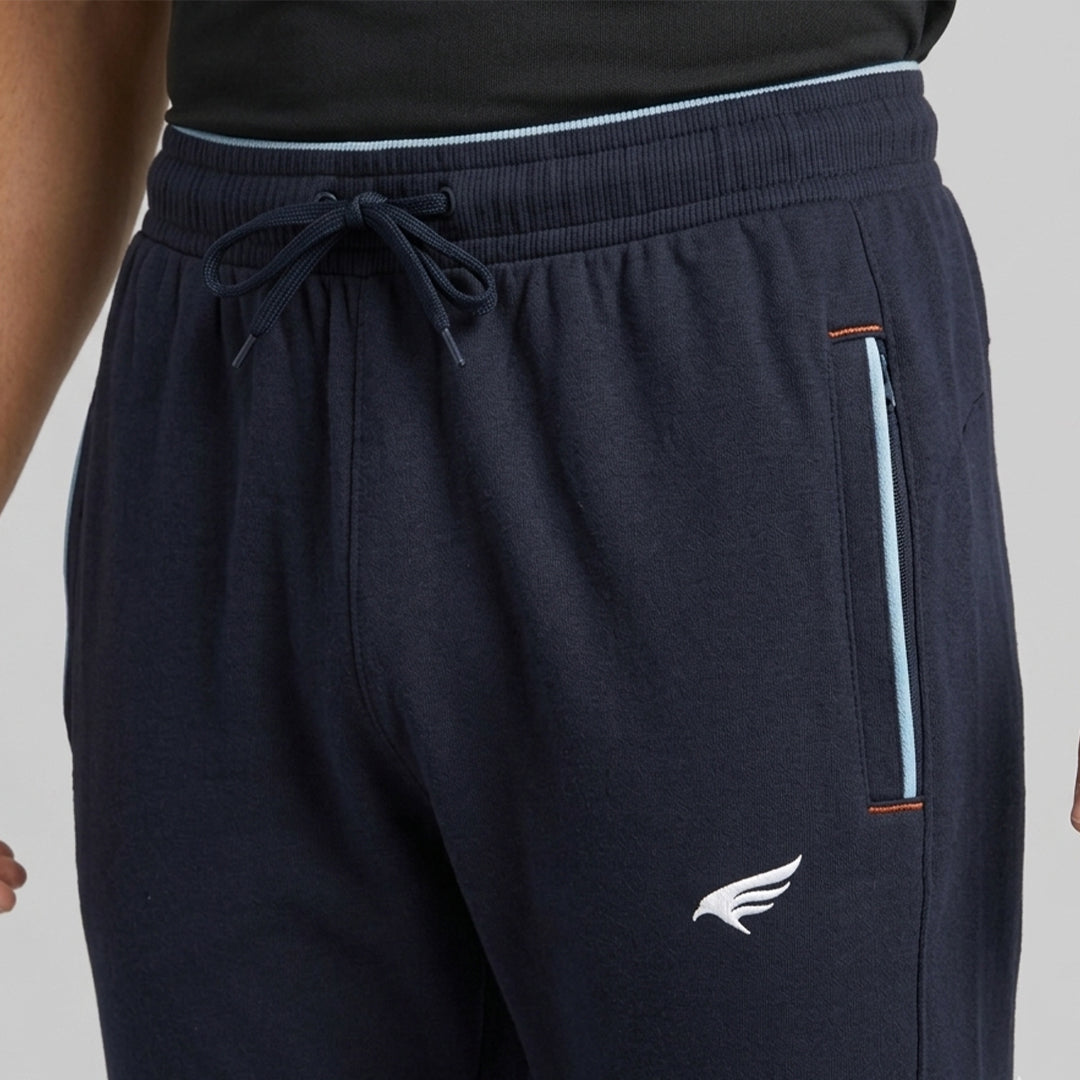 Men Solid Regular Fit Cotton Rich Jogger