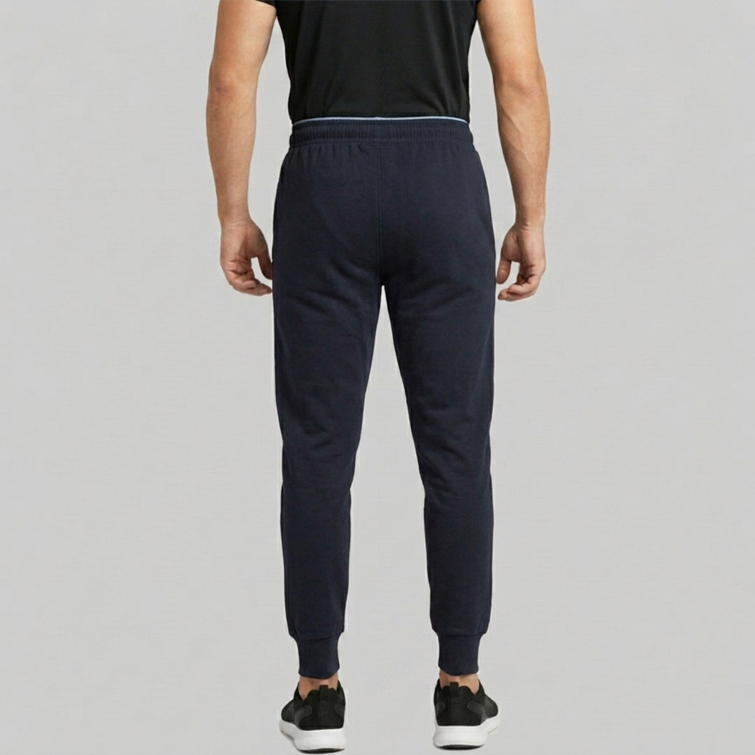 Men Solid Regular Fit Cotton Rich Jogger