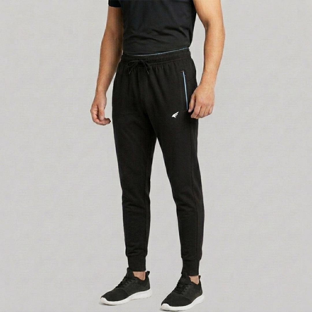 Men Solid Regular Fit Cotton Rich Jogger