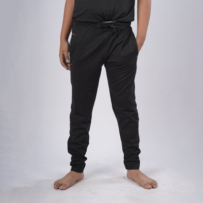 Boys Solid Regular Fit Cotton Rich Trackpants