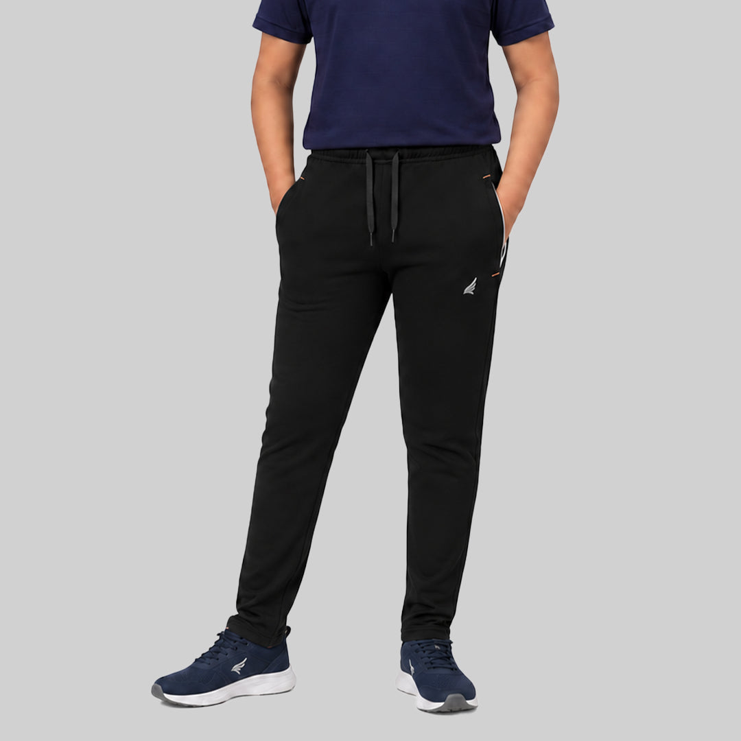 Boys Solid Regular Fit Cotton Rich Trackpants