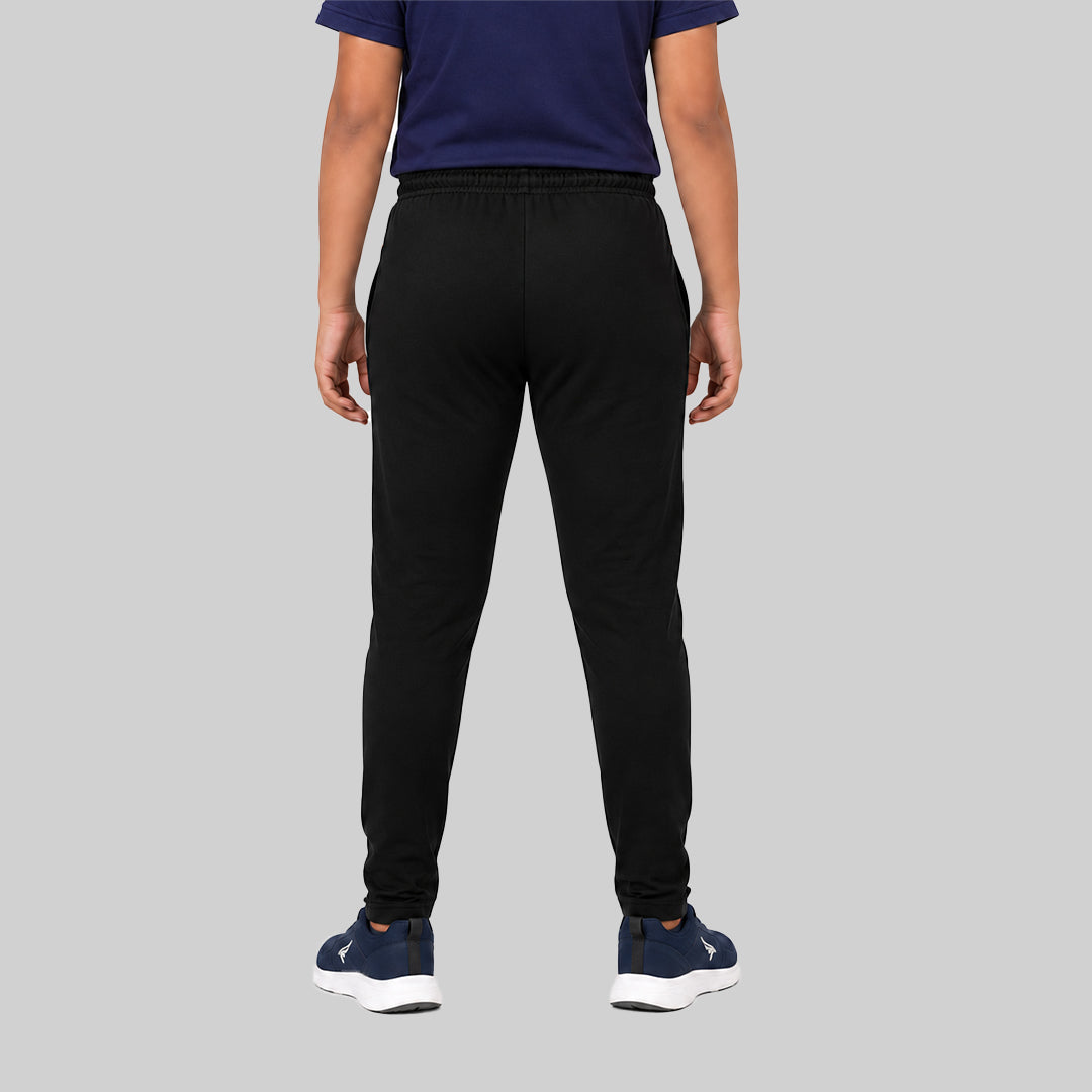 Boys Solid Regular Fit Cotton Rich Trackpants