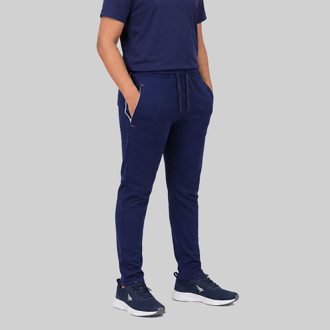 Boys Solid Regular Fit Cotton Rich Trackpants