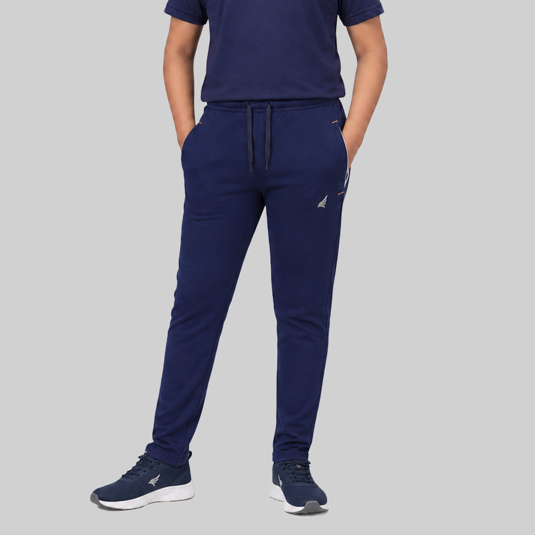 Boys Solid Regular Fit Cotton Rich Trackpants