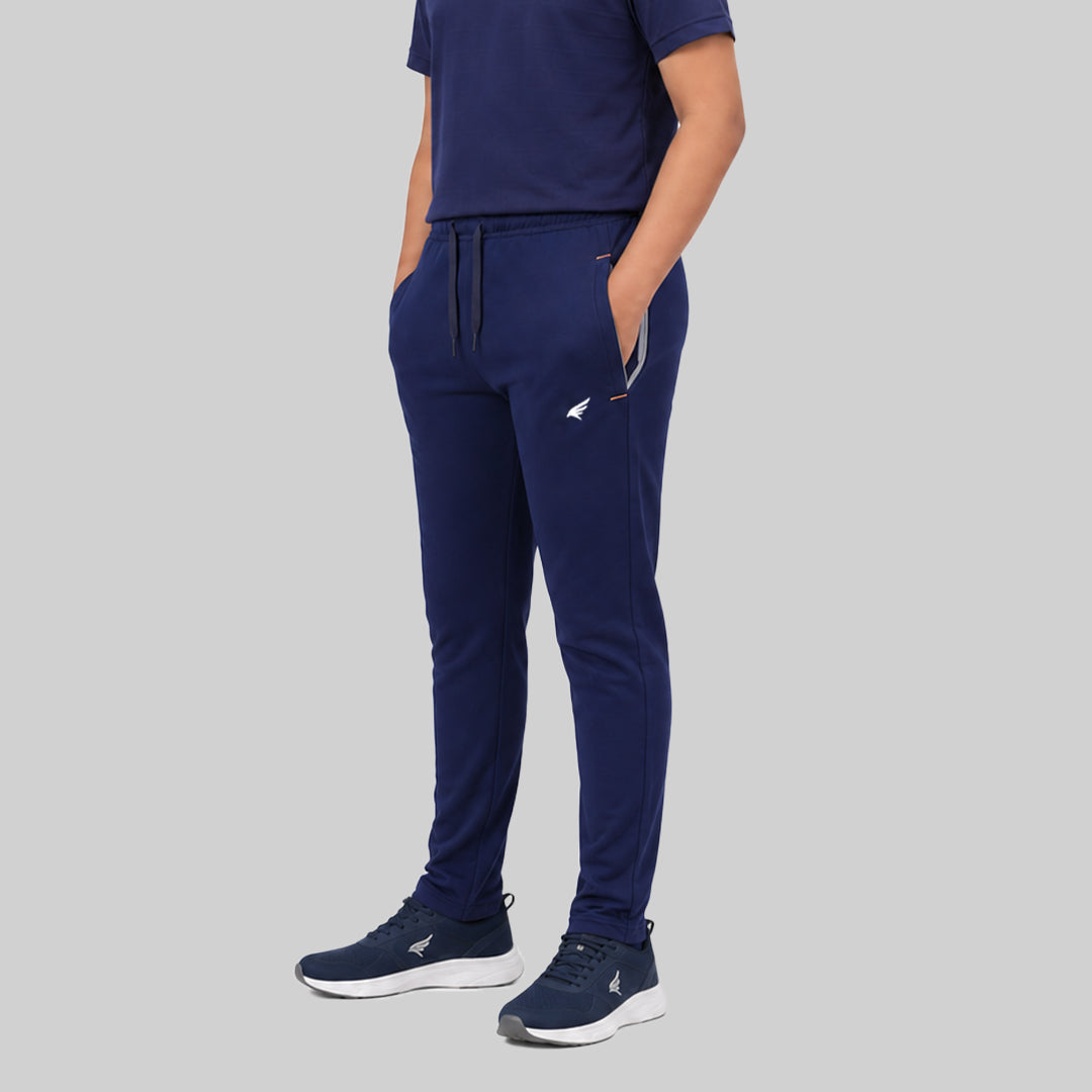 Boys Solid Regular Fit Cotton Rich Trackpants