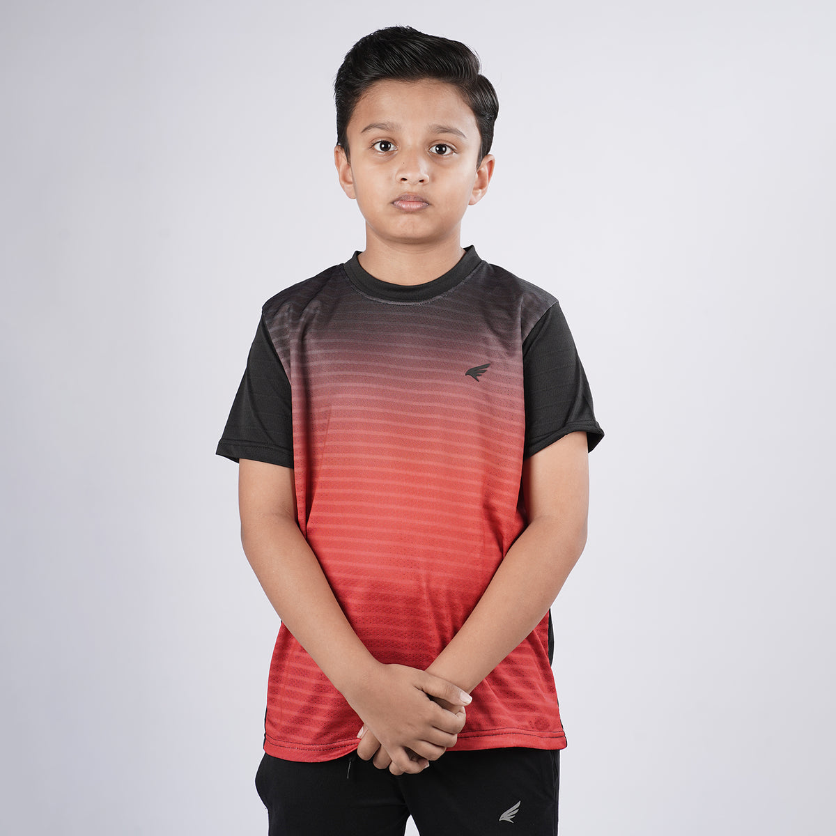 Boys Printed Round Neck Sports T-Shirt