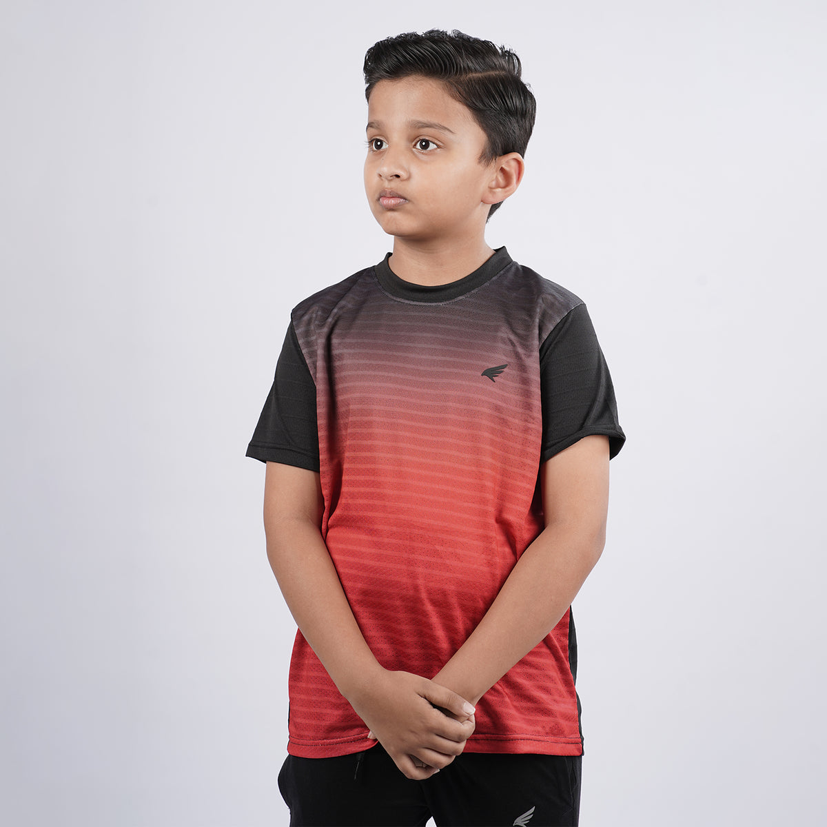 Boys Printed Round Neck Sports T-Shirt
