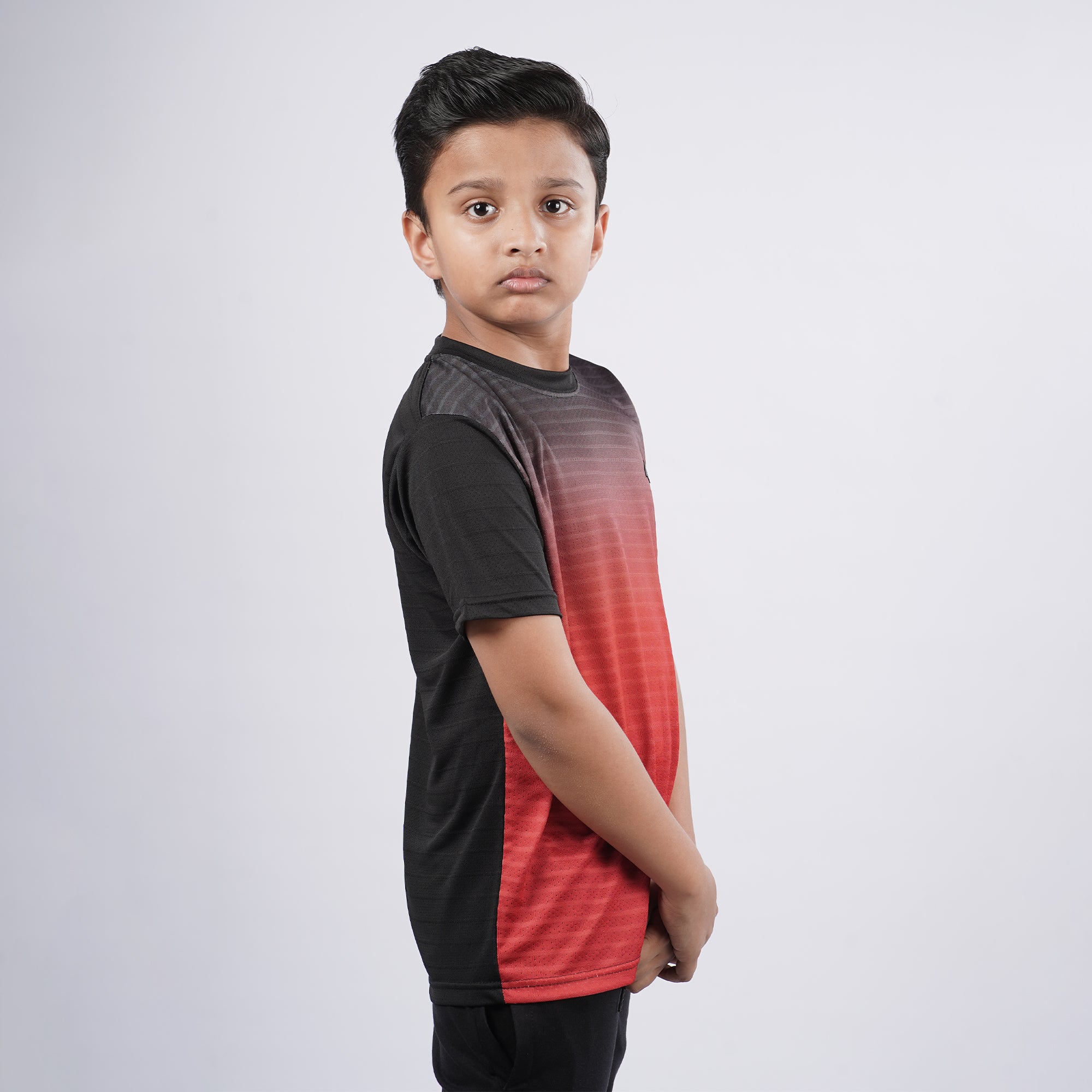 Boys Printed Round Neck Sports T-Shirt