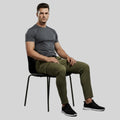 Men Solid Regular Fit Cargo Trackpants
