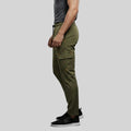Men Solid Regular Fit Cargo Trackpants