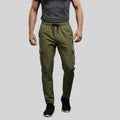 Men Solid Regular Fit Cargo Trackpants
