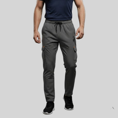 Men Solid Regular Fit Cargo Trackpants