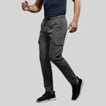 Men Solid Regular Fit Cargo Trackpants