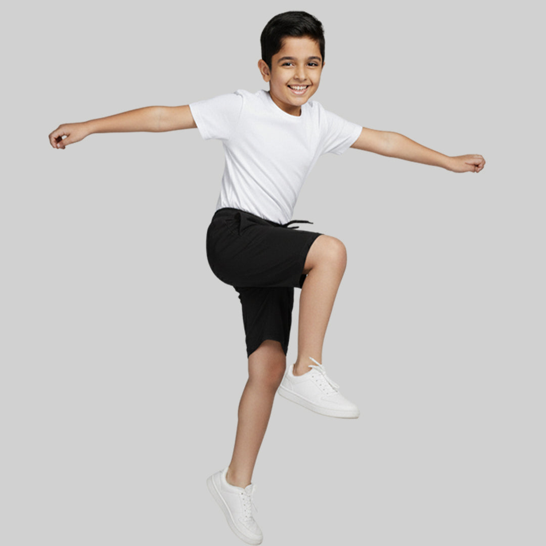Boys Solid Premium Regular Fit Shorts