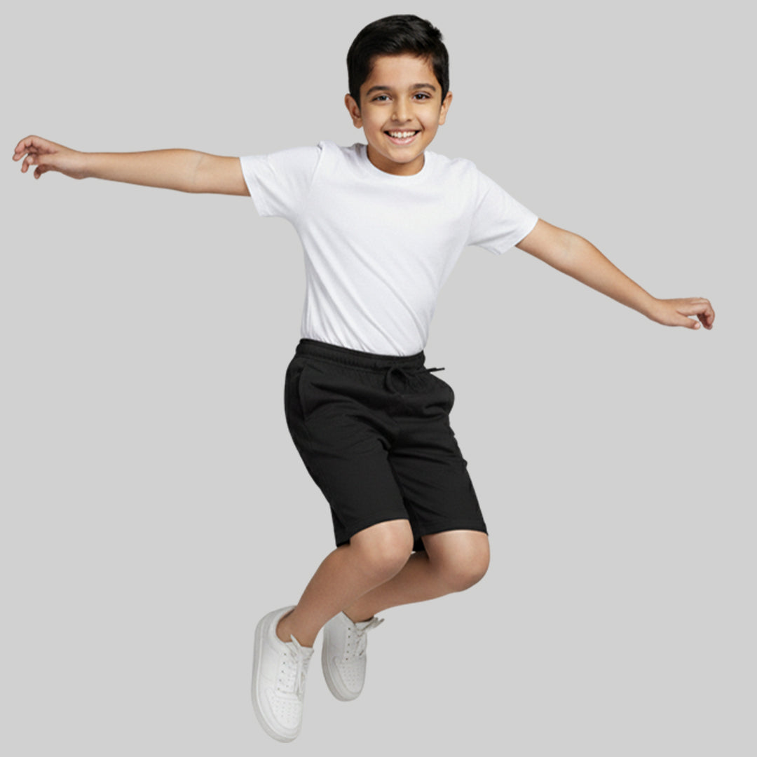 Boys Solid Premium Regular Fit Shorts