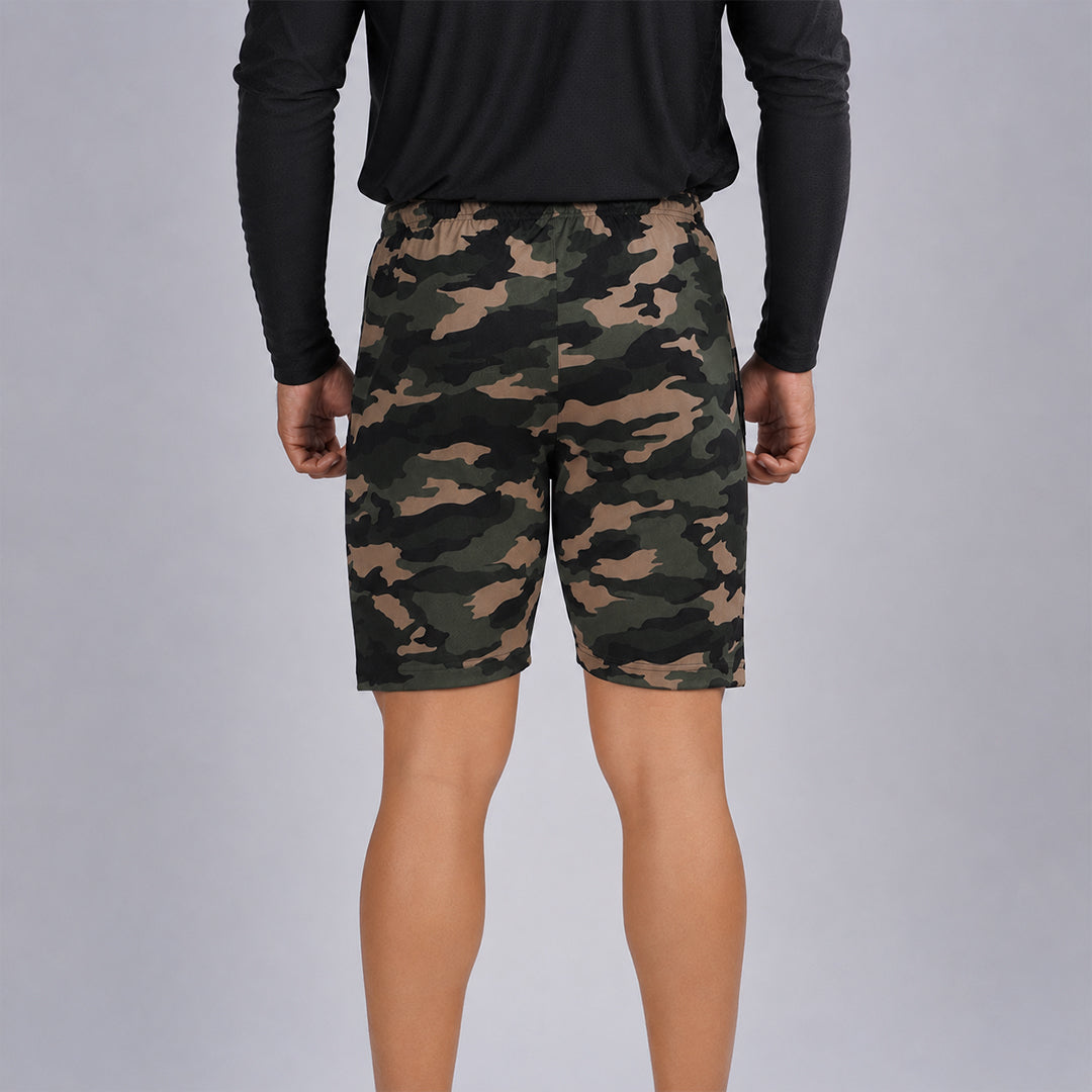 Men Camouflage Regular Fit Shorts