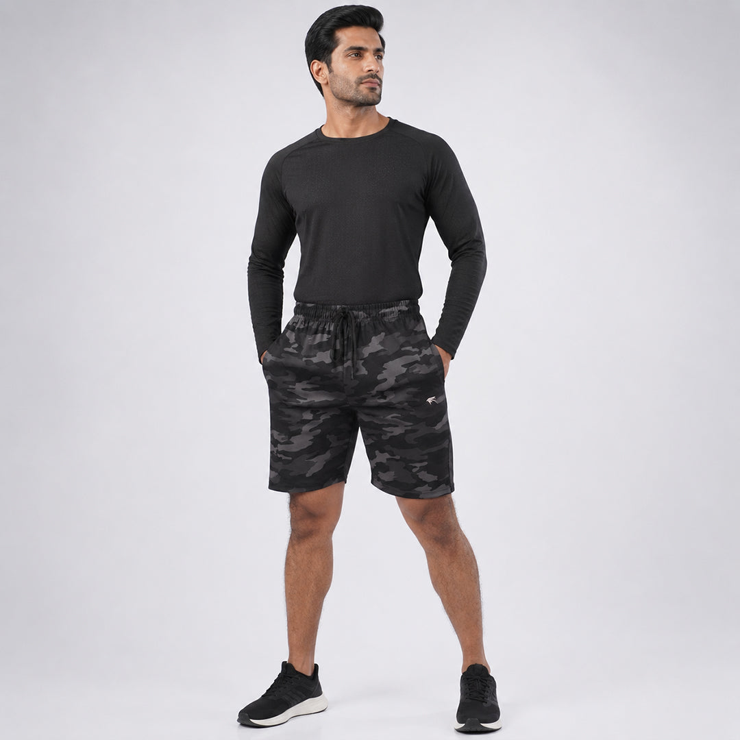 Men Camouflage Regular Fit Shorts