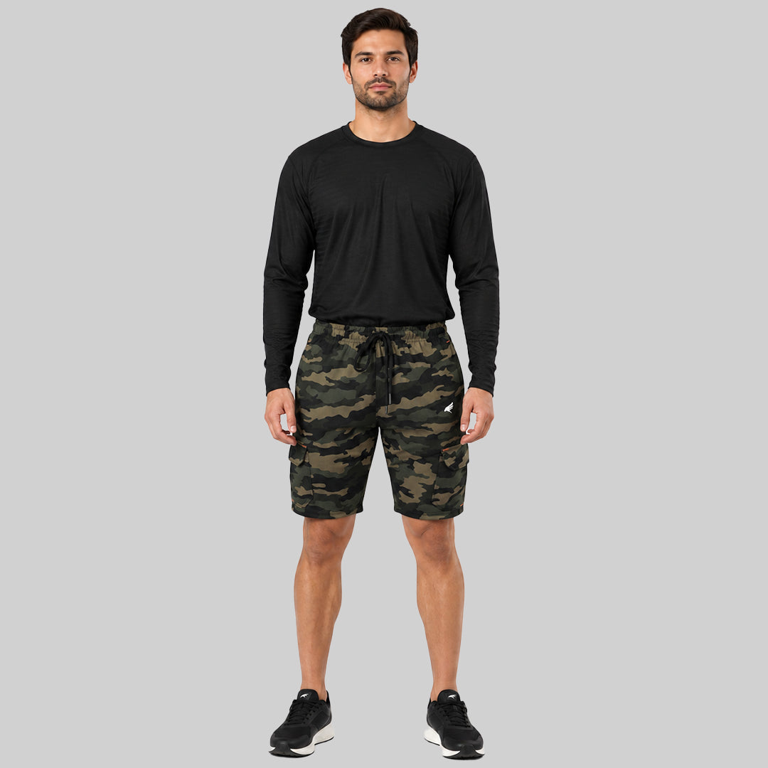 Men Camouflage Regular Fit Shorts
