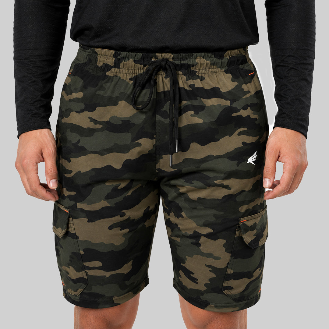 Men Camouflage Regular Fit Shorts