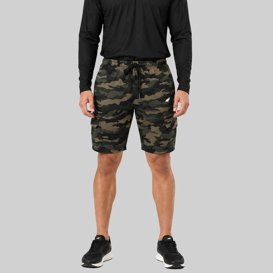 Men Camouflage Regular Fit Shorts