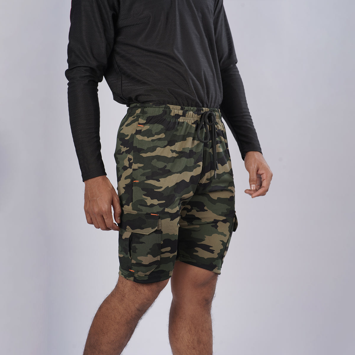 Men Camouflage Regular Fit Shorts