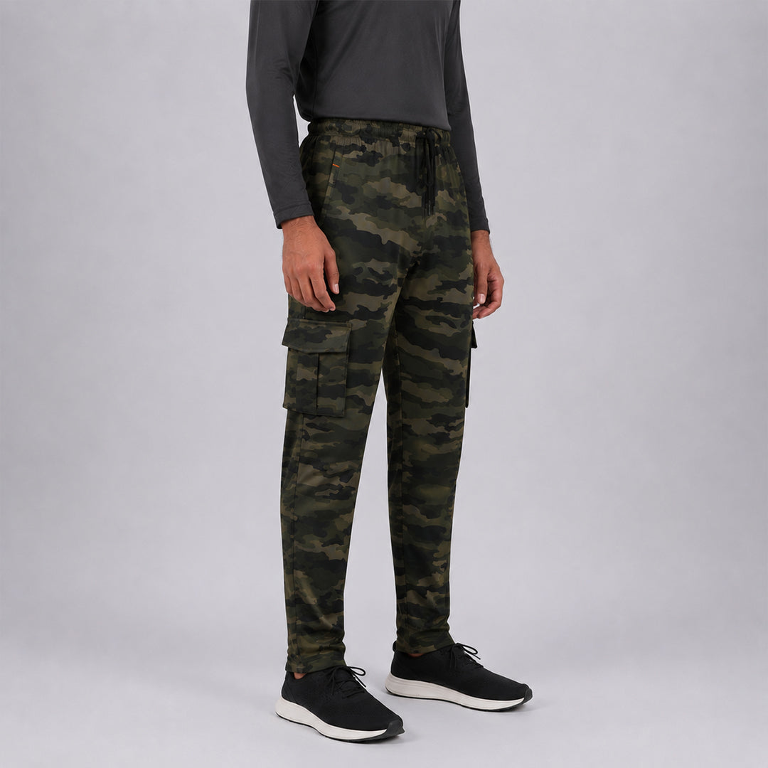 Men Cargo Printed Trackpants
