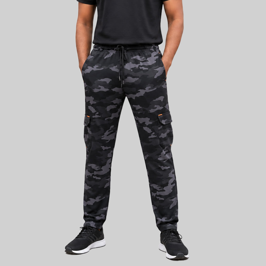 Men Cargo Printed Trackpants