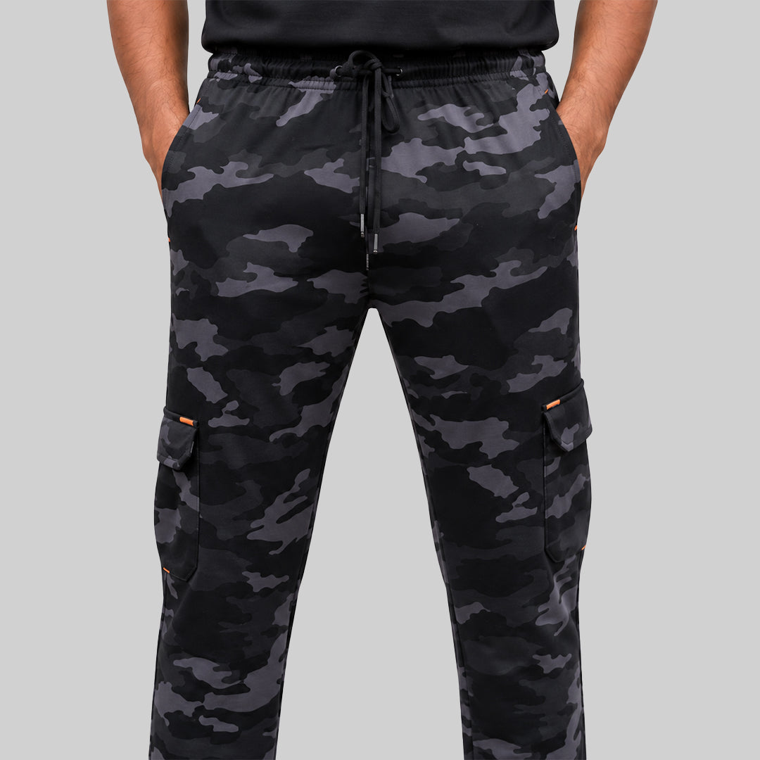 Men Cargo Printed Trackpants