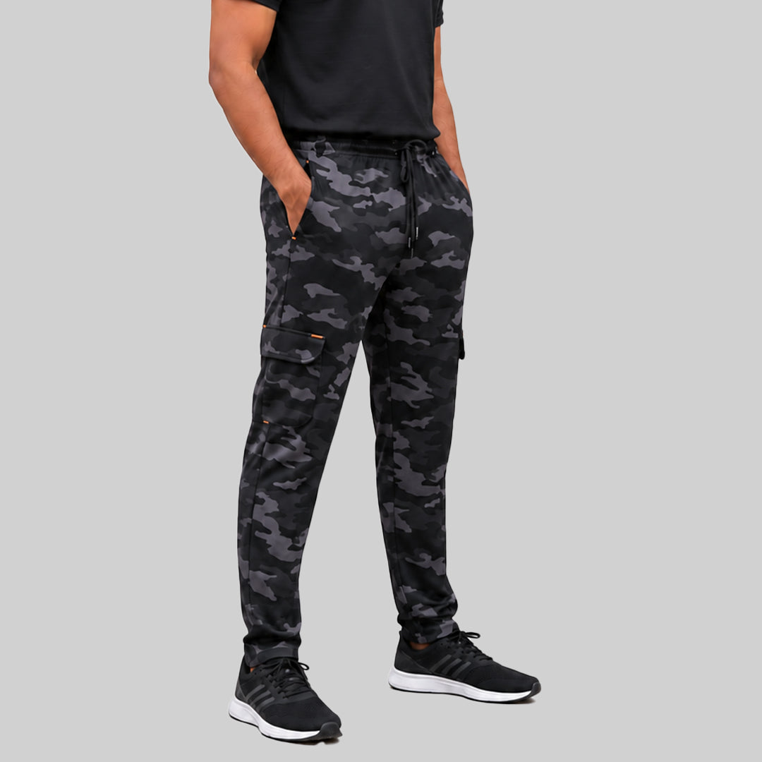 Men Cargo Printed Trackpants