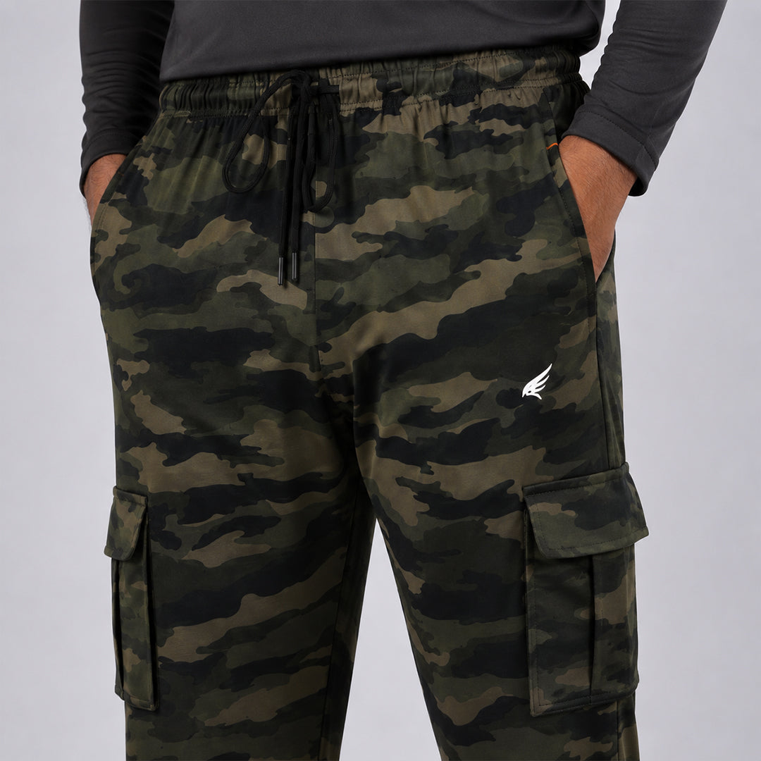 Men Cargo Printed Trackpants