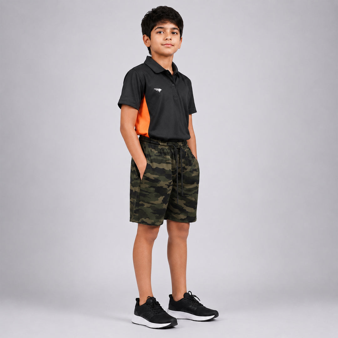 Boys Camouflage Regular Fit Shorts