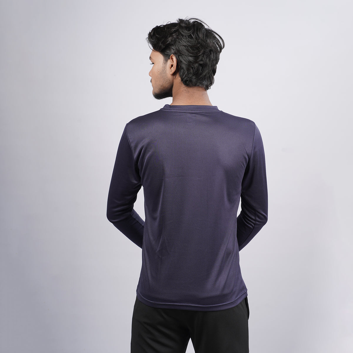 Men Solid Full Sleeve Regular Fit T-Shirt