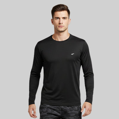 Men Solid Full Sleeve Regular Fit T-Shirt