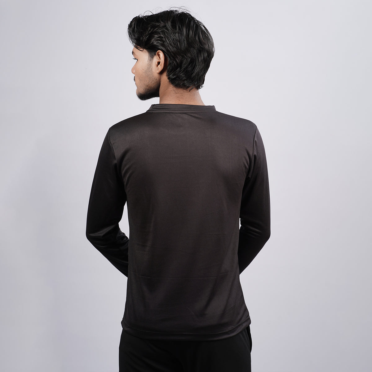 Men Solid Full Sleeve Regular Fit T-Shirt