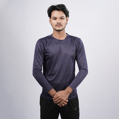 Men Solid Full Sleeve Regular Fit T-Shirt