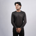 Men Solid Full Sleeve Regular Fit T-Shirt