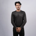 Men Solid Full Sleeve Regular Fit T-Shirt