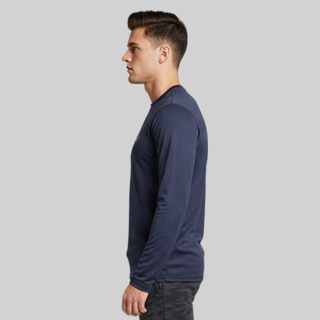 Men Solid Full Sleeve Regular Fit T-Shirt