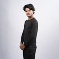 Men Solid Full Sleeve Regular Fit T-Shirt