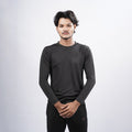 Men Solid Full Sleeve Regular Fit T-Shirt