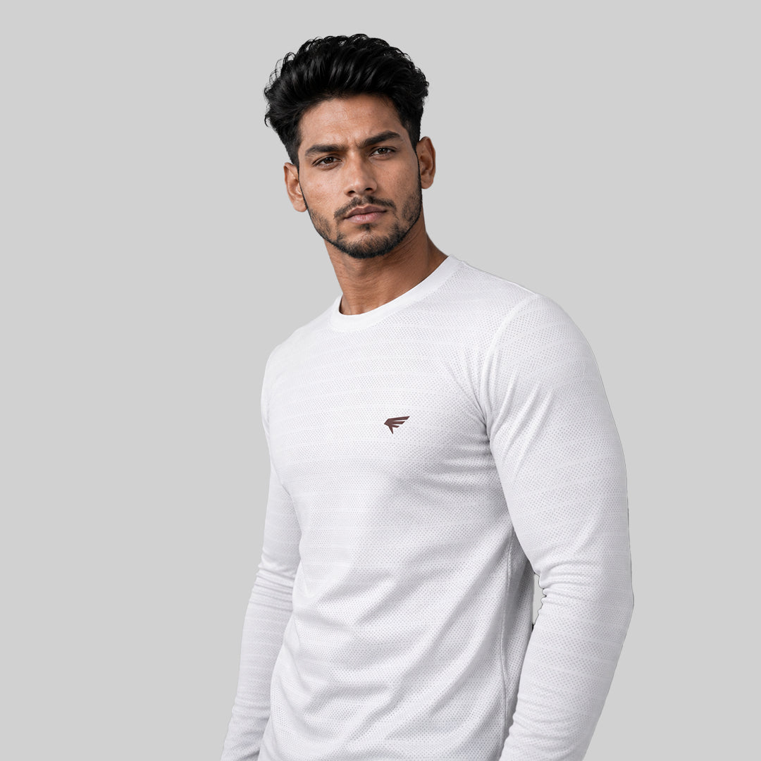 Men Solid Full Sleeve Regular Fit T-Shirt