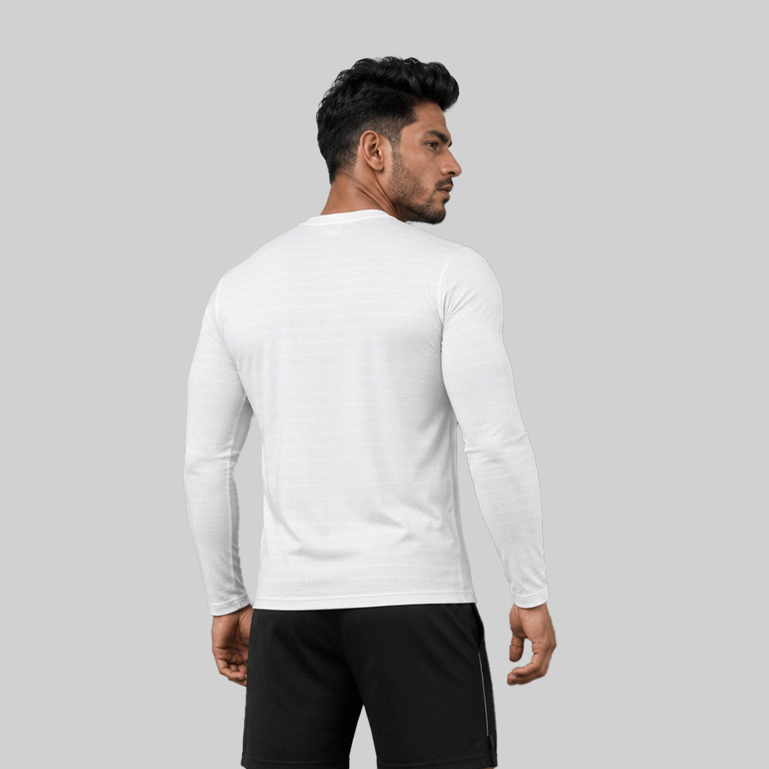Men Solid Full Sleeve Regular Fit T-Shirt