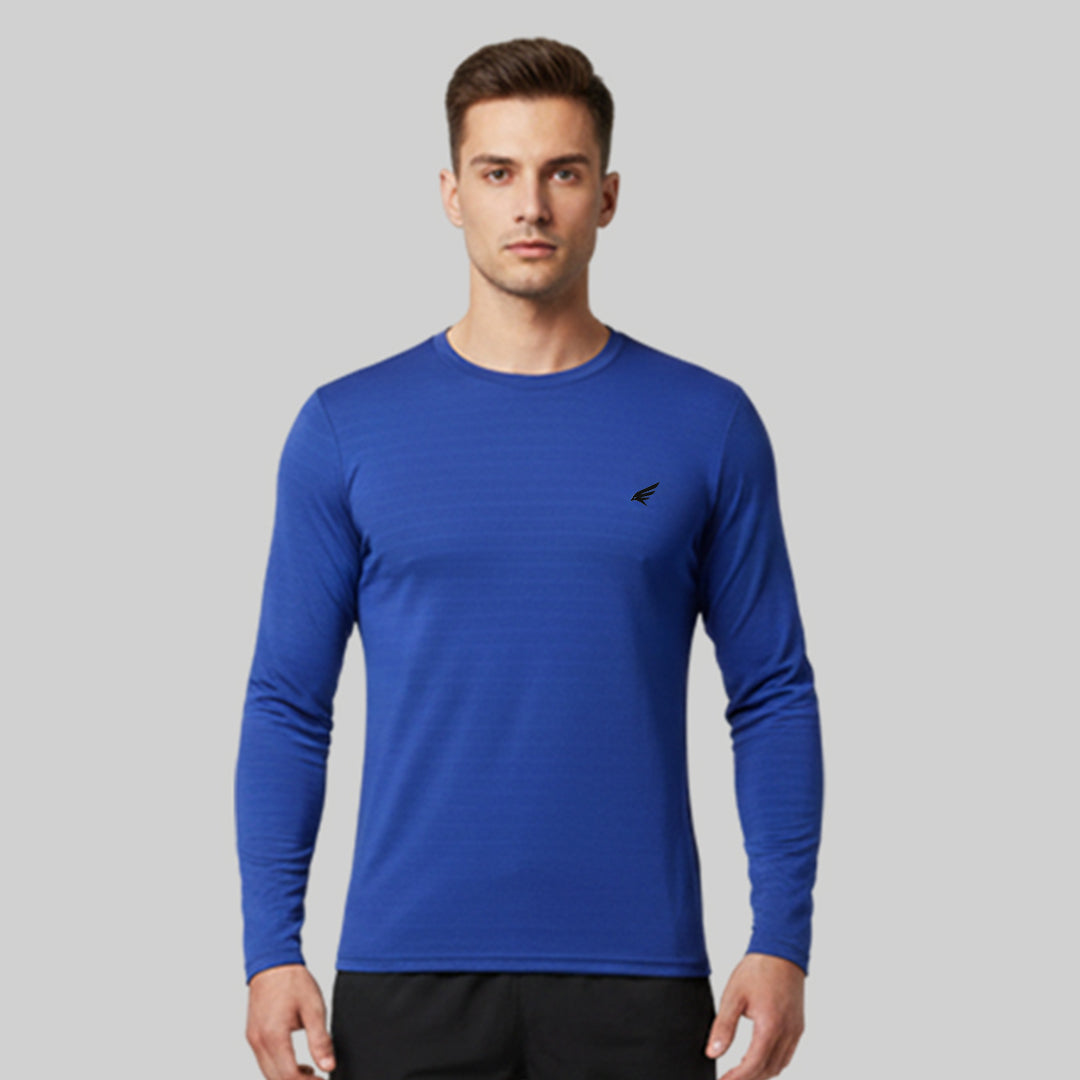 Men Solid Full Sleeve Regular Fit T-Shirt