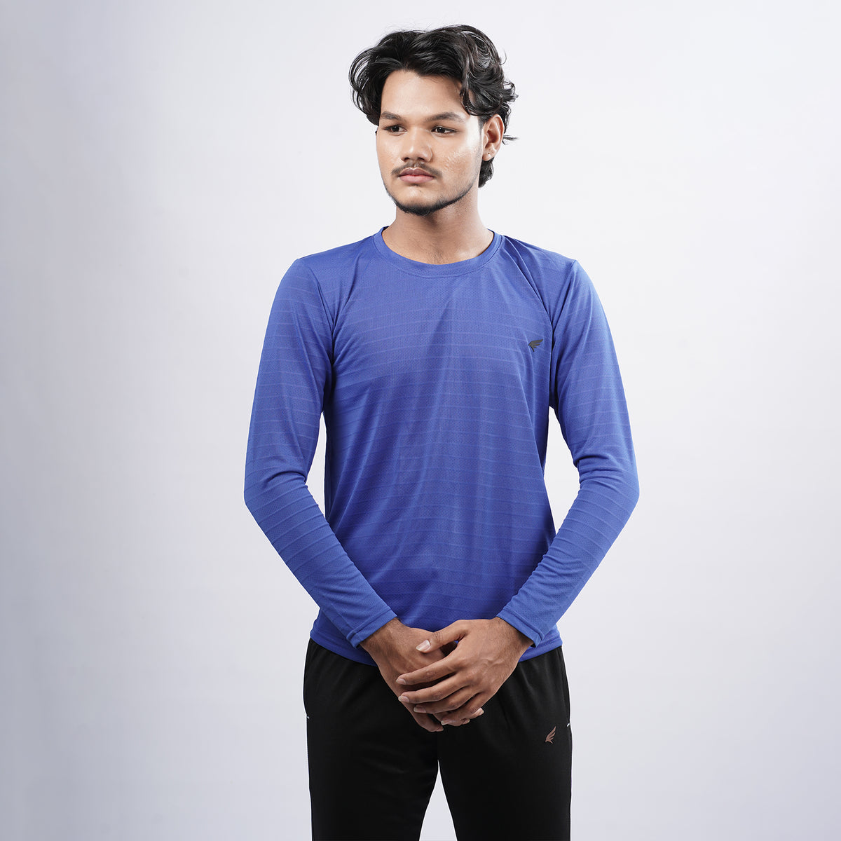 Men Solid Full Sleeve Regular Fit T-Shirt