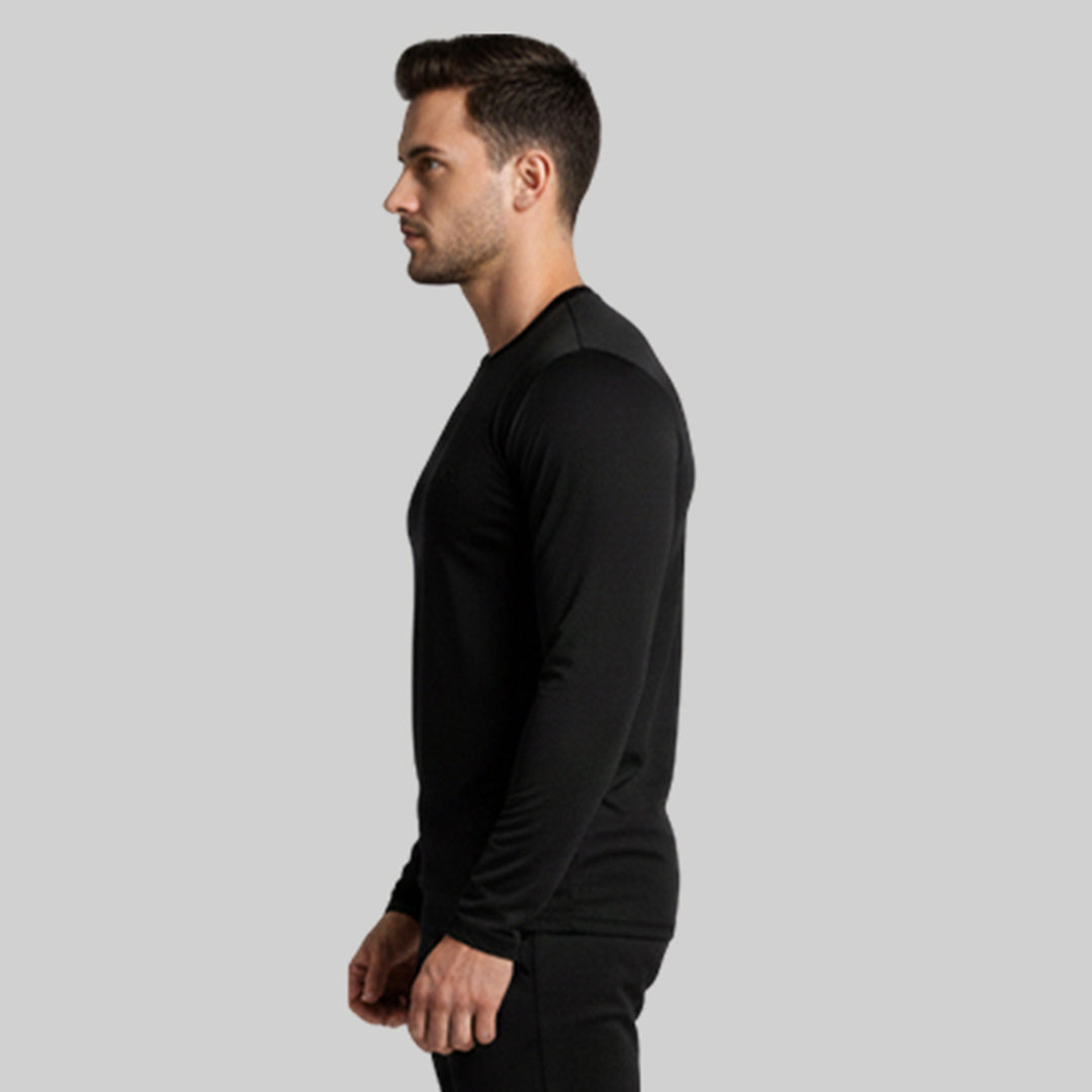 Men Solid Full Sleeve Regular Fit T-Shirt